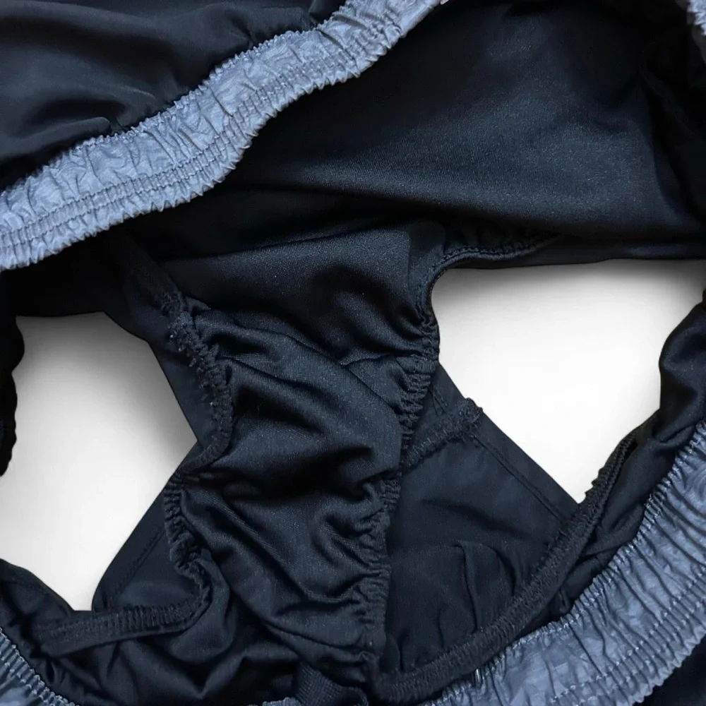 N.Y.L. Sports Black and Gray Elastic Shorts with built in underwear